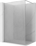 Mexen Kioto sprchová stěna Walk-in 100 x 200 cm, crackle transparent 12 mm, chrom - 800-100-101-01-04-X