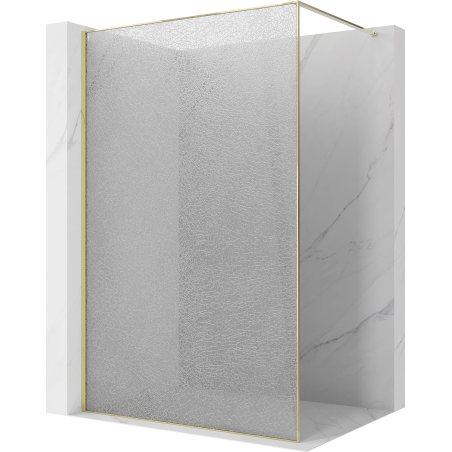 Mexen Kioto sprchová stěna Walk-in 90 x 200 cm, crackle transparent 12 mm, zlatá - 800-090-101-50-04-X