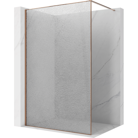 Mexen Kioto Sprchová stěna Walk-in 70 x 200 cm, crackle transparentní 12 mm, růžové zlato - 800-070-101-60-04-X