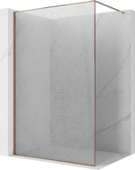 Mexen Kioto sprchová stěna Walk-in 120 x 200 cm, crackle transparent 12 mm, růžové zlato - 800-120-101-60-04-X
