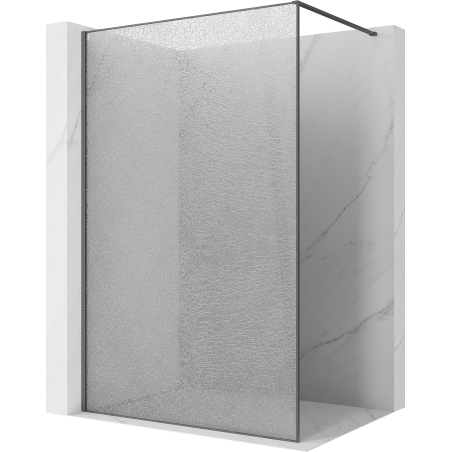 Mexen Kioto sprchová stěna Walk-in 80 x 200 cm, crackle transparentní 12 mm, zbraňová šedá kartáčovaná