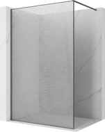 Mexen Kioto stěna sprchová Walk-in 140 x 200 cm, crackle transparentní 12 mm, gun šedá kartáčovaná - 800-140-101-66-04-X
