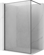 Mexen Kioto sprchová stěna Walk-in 70 x 200 cm, crackle transparentní 12 mm, černá - 800-070-101-70-04-X