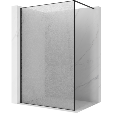 Mexen Kioto sprchová stěna Walk-in 80 x 200 cm, crackle transparentní 12 mm, černá - 800-080-101-70-04-X