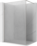 Mexen Kioto sprchová stěna Walk-in 160 x 200 cm, crackle transparentní 12 mm, kartáčovaný nikl - 800-160-101-97-04-X