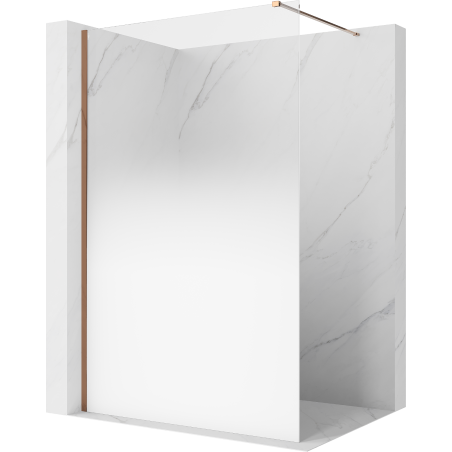 Mexen Kioto sprchová stěna Walk-in 70 x 200 cm, bílá ombre 8 mm, růžové zlato - 800-070-101-60-86
