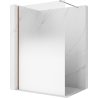 Mexen Kioto sprchová stěna Walk-in 70 x 200 cm, bílá ombre 8 mm, růžové zlato - 800-070-101-60-86