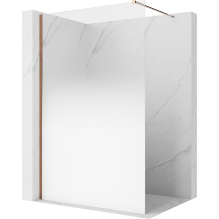 Mexen Kioto sprchová stěna Walk-in 90 x 200 cm, bílá ombre 8 mm, růžové zlato - 800-090-101-60-86