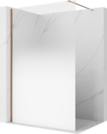 Mexen Kioto sprchová stěna Walk-in 130 x 200 cm, bílý ombré 8 mm, růžové zlato - 800-130-101-60-86