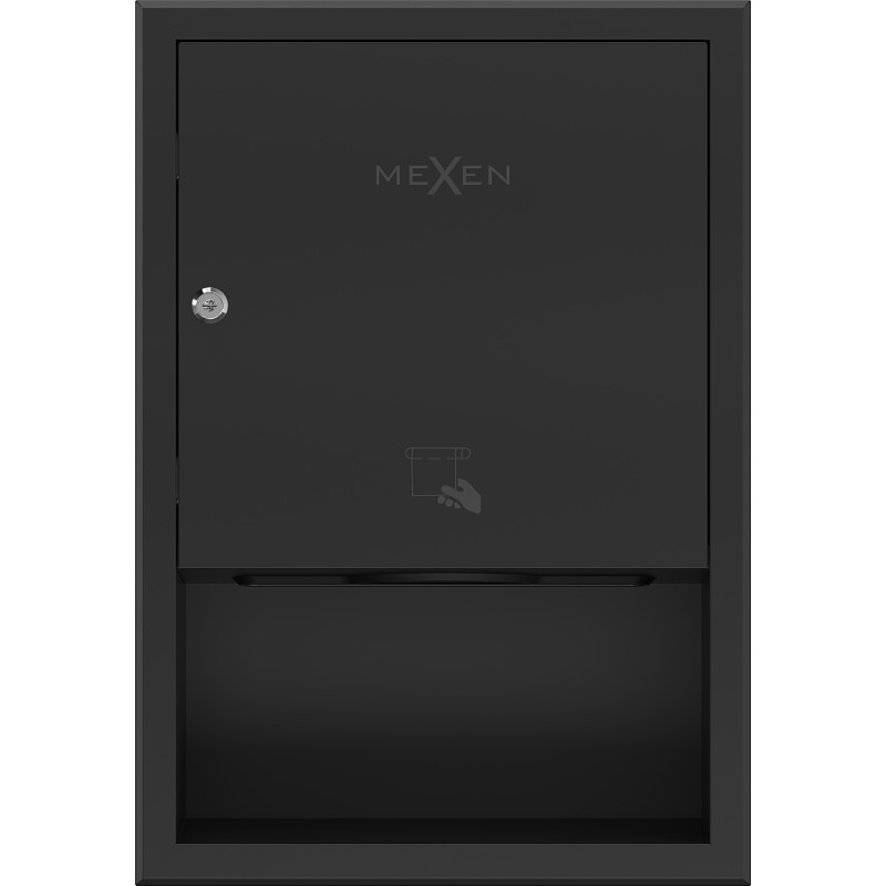 Mexen Linox vestavěný držák na papírové ručníky, černý mat - 70K003-70