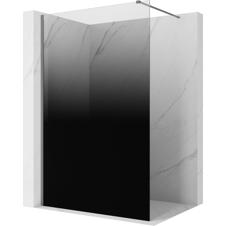 Mexen Kioto sprchová stěna Walk-in 80 x 200 cm, černé ombre 8 mm, gun metal - 800-080-101-95-76