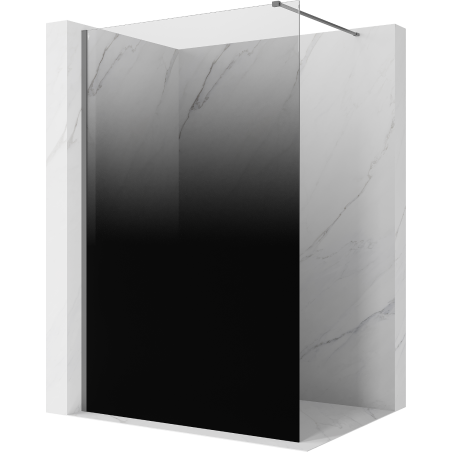 Mexen Kioto sprchová stěna Walk-in 150 x 200 cm, ombre černá 8 mm, gun metal - 800-150-101-95-76