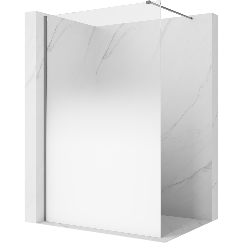 Mexen Kioto sprchová stěna Walk-in 70 x 200 cm, bílý ombre 8 mm, gun metal - 800-070-101-95-86