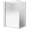 Mexen Kioto sprchová stěna Walk-in 90 x 200 cm, bílá ombre 8 mm, gun metal - 800-090-101-95-86