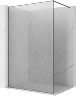 Mexen Kioto sprchová stěna Walk-in 110 x 200 cm, crackle transparentní 12 mm, gun metal - 800-110-101-95-04-X