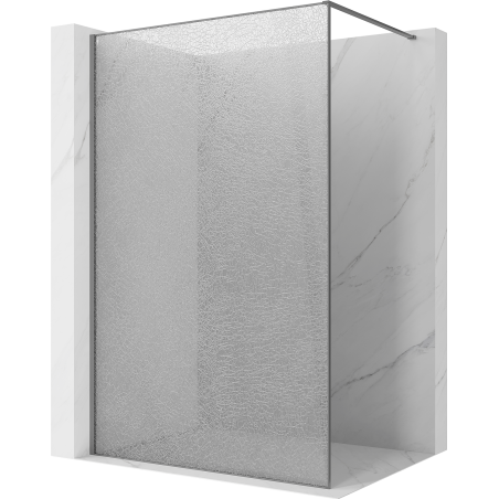 Mexen Kioto sprchová zástěna Walk-in 120 x 200 cm, crackle transparentní 12 mm, gun metal - 800-120-101-95-04-X