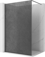 Mexen Kioto sprchová stěna Walk-in 70 x 200 cm, crackle grafit 12 mm, gun metal - 800-070-101-95-44-X