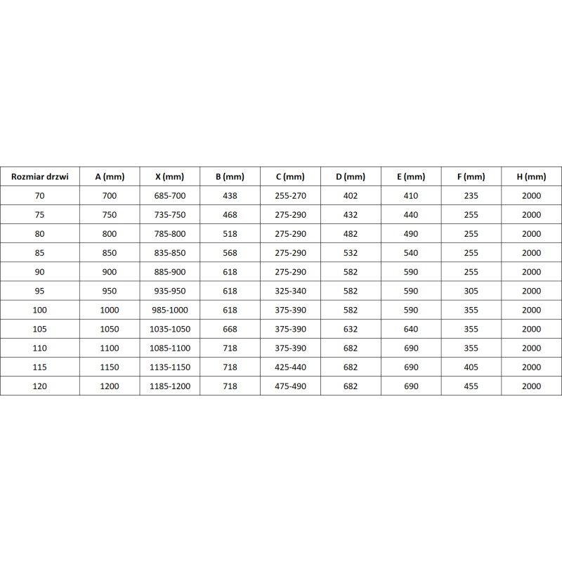 Mexen Mist-H sprchové dveře výklopné levé 80 cm, transparentní, bílá - 8A5-080-000-20-00-L