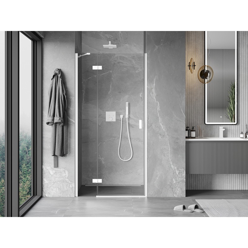 Mexen Mist-H Sprchové dveře levé otočné 105 cm, průhledné, bílé - 8A5-105-000-20-00-L