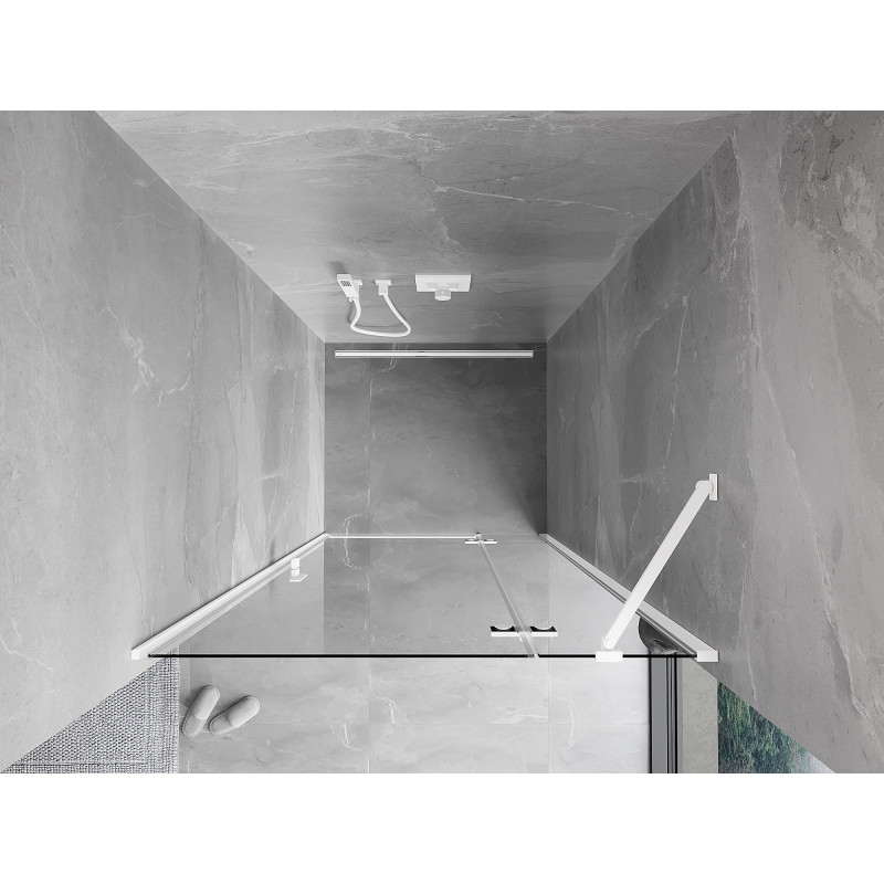 Mexen Mist-H sprchové dveře výklopné pravé 115 cm, průhledné, bílé - 8A5-115-000-20-00-P