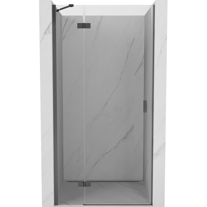Mexen Mist-H levé sprchové dveře 85 cm, transparentní, kartáčovaná gun gray - 8A5-085-000-66-00-L