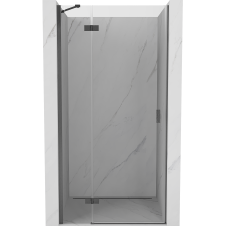 Mexen Mist-H levé sprchové dveře 85 cm, transparentní, kartáčovaná gun gray - 8A5-085-000-66-00-L