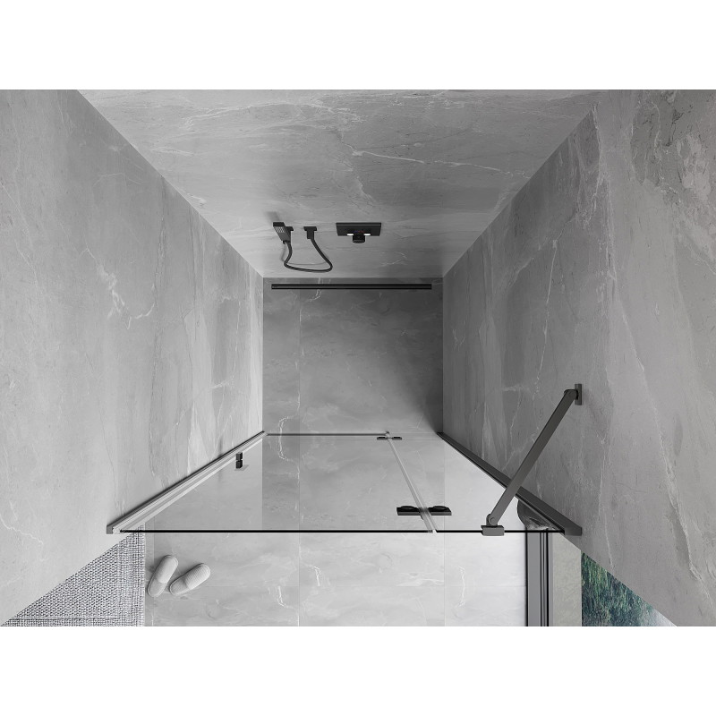 Mexen Mist-H sprchové dveře otevírací pravé 110 cm, transparentní, gun metal - 8A5-110-000-95-00-P