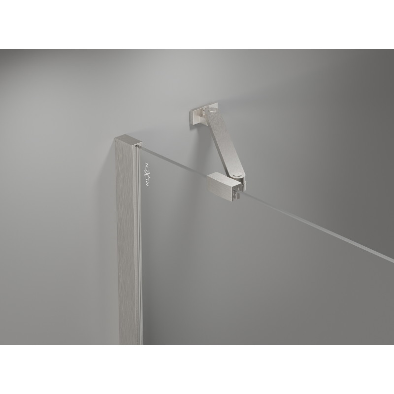 Mexen Mist-H levé sprchové dveře, 75 cm, transparentní, kartáčovaný nikl - 8A5-075-000-97-00-L