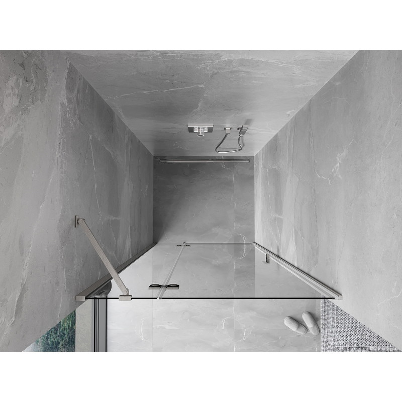 Mexen Mist-H sprchové dveře otočné levé 105 cm, transparentní, kartáčovaný nikl - 8A5-105-000-97-00-L