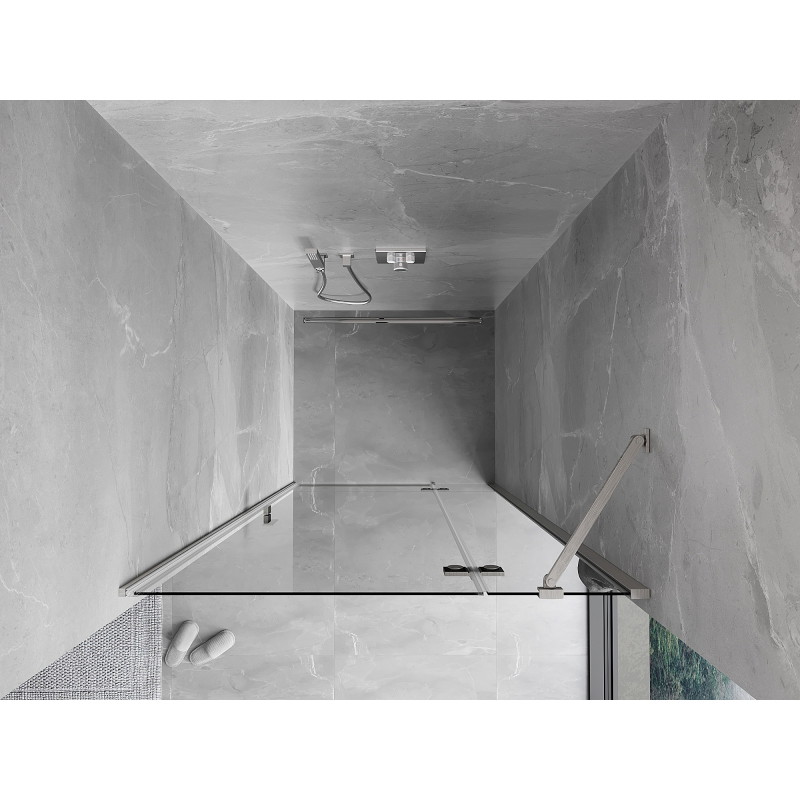 Mexen Mist-H sprchové dveře pravé otevíratelné 110 cm, transparentní, kartáčovaný nikl - 8A5-110-000-97-00-P