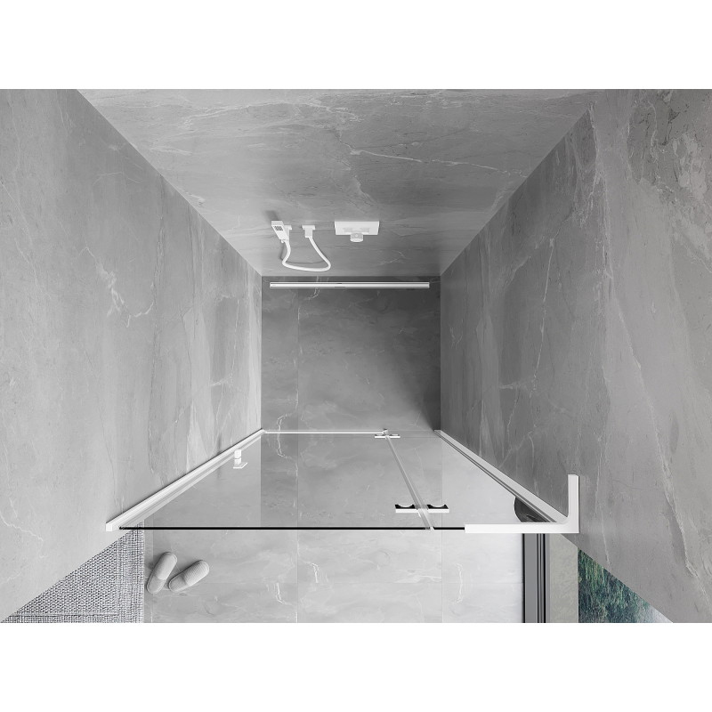 Mexen Mist-H L sprchové dveře pravé 120 cm, průhledné, bílé - 8A5L-120-000-20-00-P