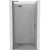 Mexen Mist-H L levé sprchové dveře 90 cm, průhledné, kartáčovaná šedá - 8A5L-090-000-66-00-L