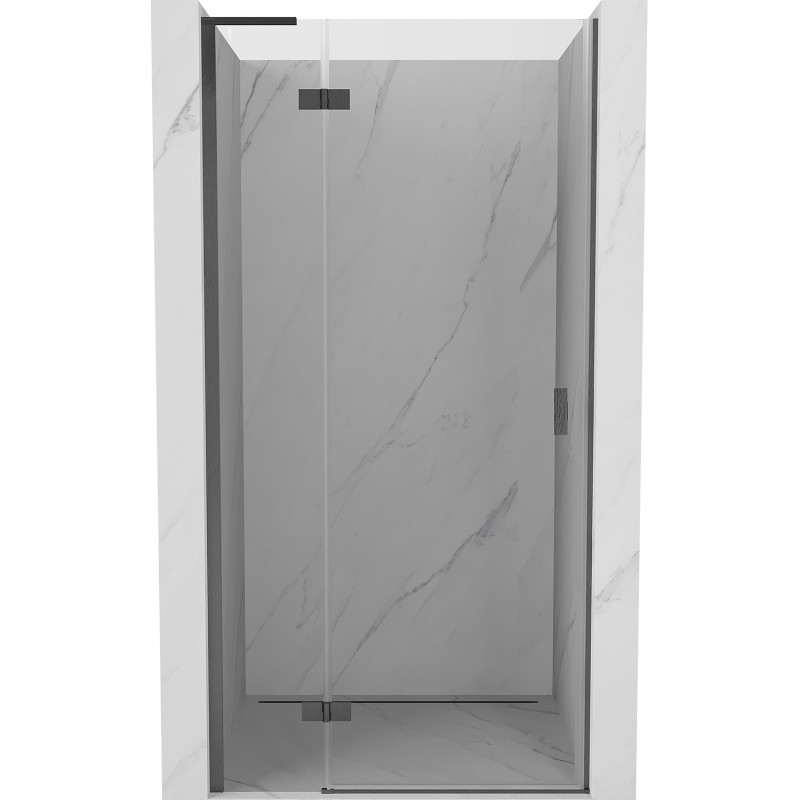 Mexen Mist-H L sprchové dveře otvíravé levé 110 cm, transparentní, kartáčovaný gun gray - 8A5L-110-000-66-00-L
