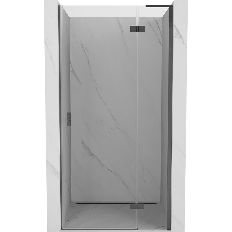 Mexen Mist-H L pravé otevírací sprchové dveře 70 cm, transparentní, kartáčovaný gun gray - 8A5L-070-000-66-00-P