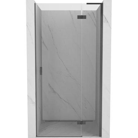 Mexen Mist-H L pravé otevírací sprchové dveře 70 cm, transparentní, kartáčovaný gun gray - 8A5L-070-000-66-00-P
