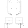 Mexen Mist-H L sprchové dveře otočné levé 90 cm, transparentní, gun metal - 8A5L-090-000-95-00-L