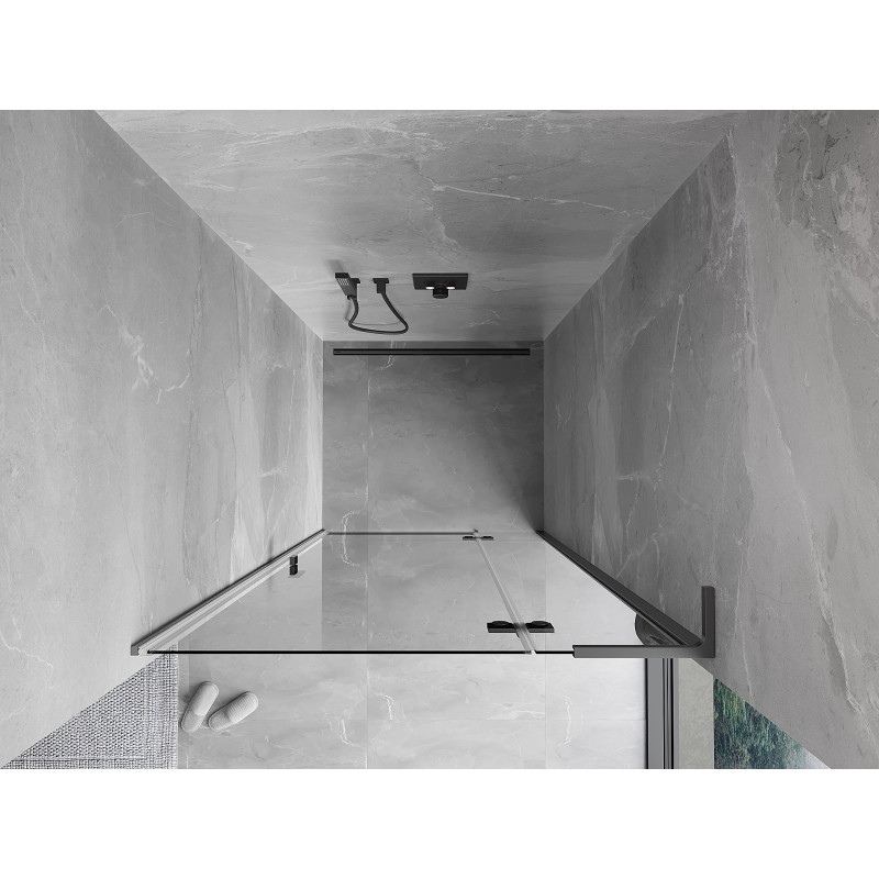 Mexen Mist-H L sprchové dveře pravé 80 cm, transparentní, gun metal - 8A5L-080-000-95-00-P