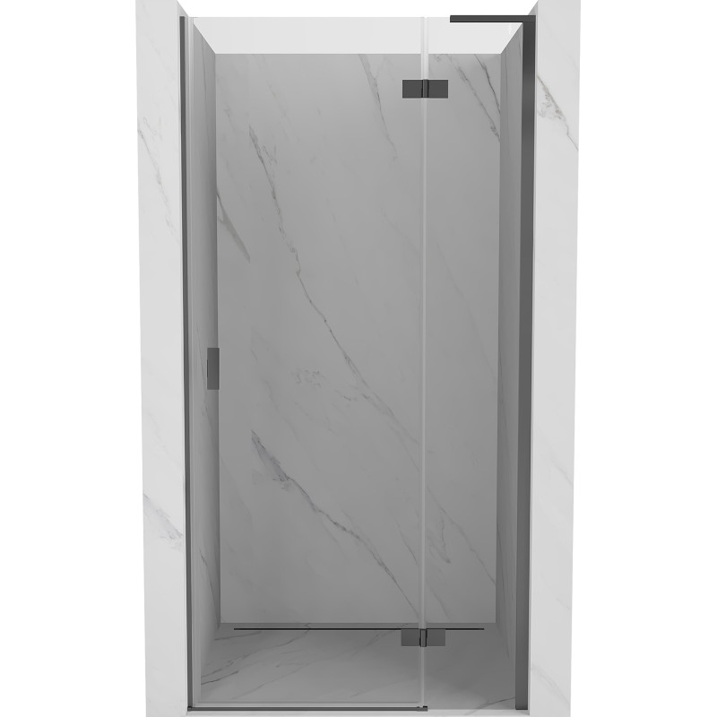 Mexen Mist-H L sprchové dveře výklopné pravé 85 cm, transparentní, gun metal - 8A5L-085-000-95-00-P