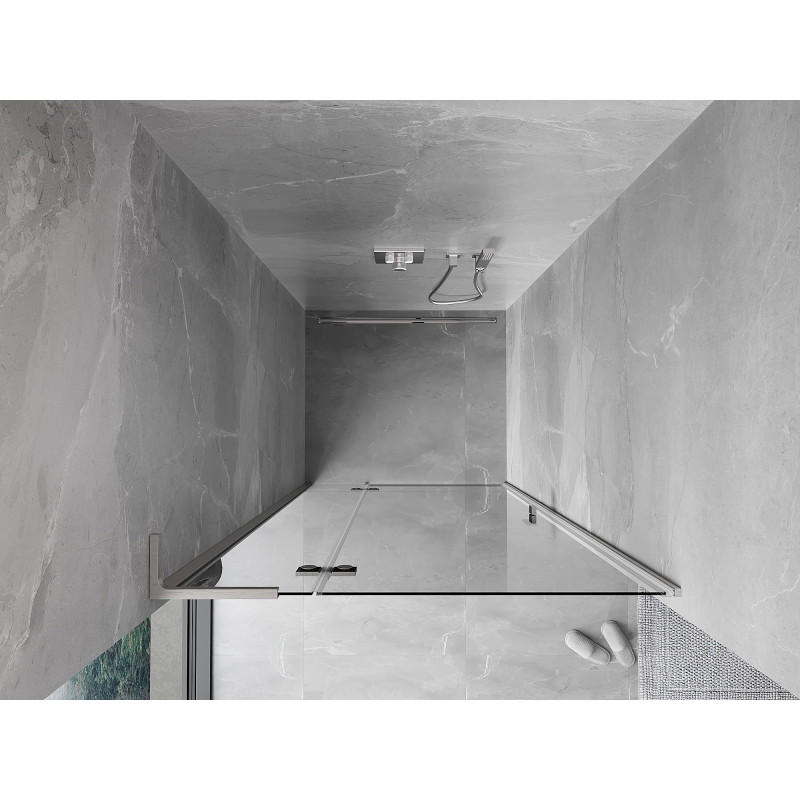 Mexen Mist-H L sprchové dveře levé otevírací 110 cm, transparentní, kartáčovaný nikl - 8A5L-110-000-97-00-L
