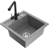 Mexen Vito granitový dřez 1-komorový s kuchyňskou baterií Duero, šedý - 6503-71-671600-70