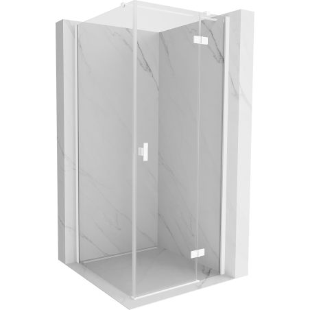 Mexen Mist-H T sprchový kout s pravými otáčivými dveřmi 110 x 110 cm, průhledný, bílý - 8A5T-110-110-20-00-P