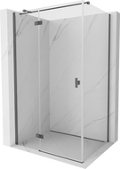 Mexen Mist-H T zalomená sprchová kabina levá 75 x 70 cm, transparentní, gun gray kartáčovaný - 8A5T-075-070-66-00-L