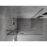 Mexen Mist-H T sprchový kout s výklopnými dveřmi vlevo 105 x 120 cm, transparentní, kartáčovaná zbraňová šedá