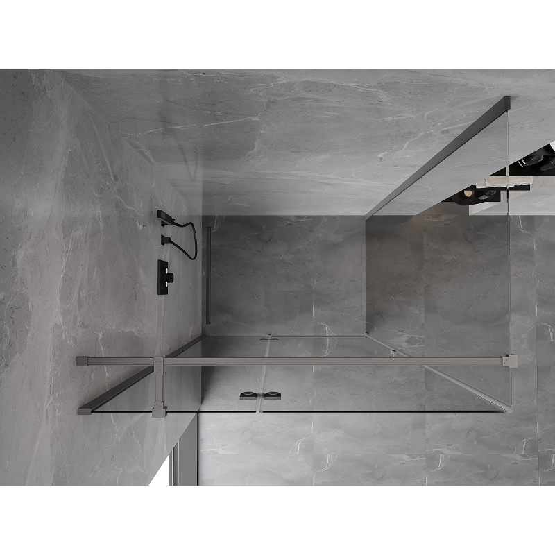 Mexen Mist-H T sprchový kout sprchový levý 105 x 70 cm, transparentní, gun metal - 8A5T-105-070-95-00-L
