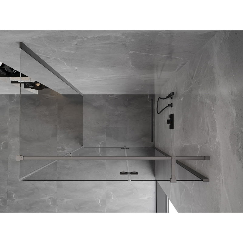 Mexen Mist-H T sprchový kout jednokřídlý pravý 100 x 70 cm, transparentní, gun metal - 8A5T-100-070-95-00-P