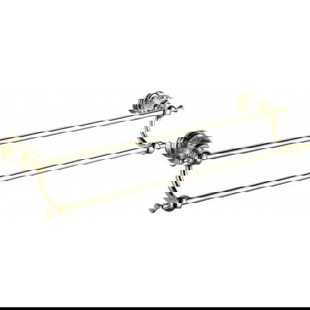 Mexen Estela dvojitý věšák na ručník, zlatý - 7011525-50