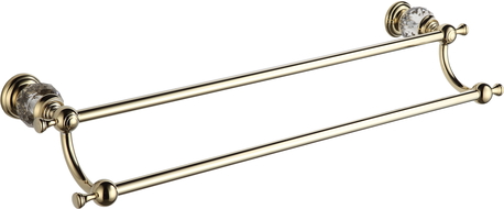 Mexen Estela dvojitý věšák na ručník, zlatý - 7011525-50