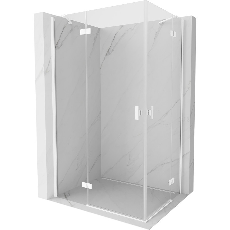 Mexen Mist-H Duo sprchová kabina otočná levá 120 x 115 cm, transparent, bílá - 8A5-120L-115P-20-00