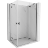 Mexen Mist-H Duo sprchová kabina pravé otevírání 85 x 110 cm, transparentní, kartáčovaná v odstínu gun gray