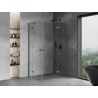 Mexen Mist-H Duo sprchový kout pravý 100 x 120 cm, průhledný, kartáčovaná zbraňově šedá - 8A5-100L-120P-66-00